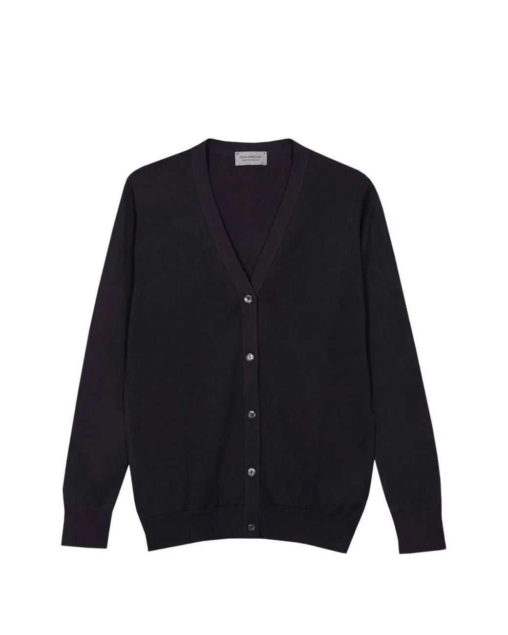 John Smedley Blue V-Neck Knitted Cardigan