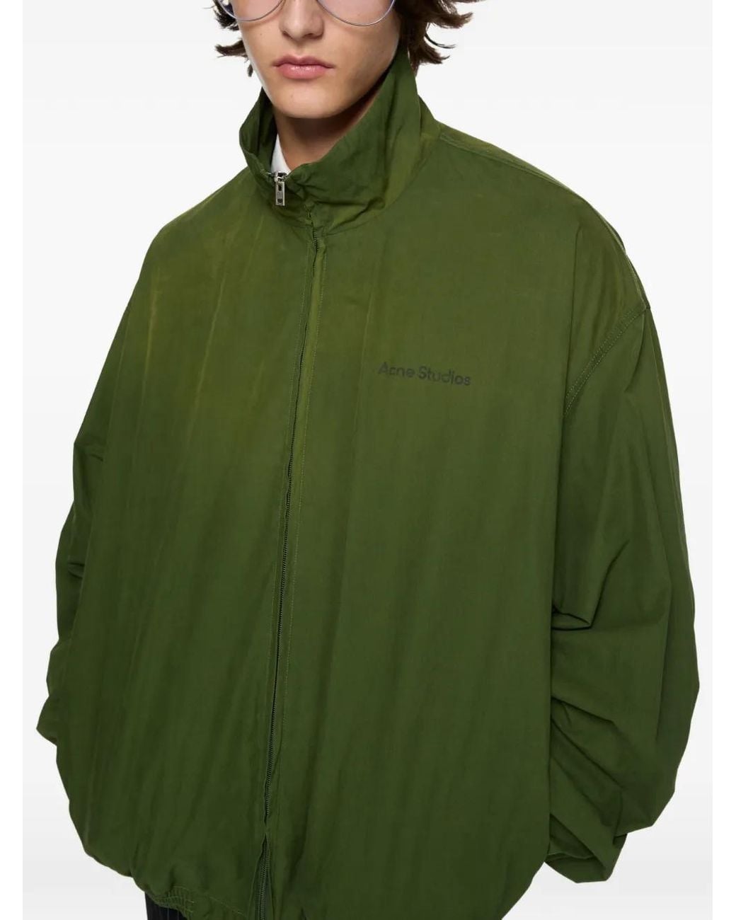 Acne Jack Met Logo En Verwassen Effect in het Green voor heren