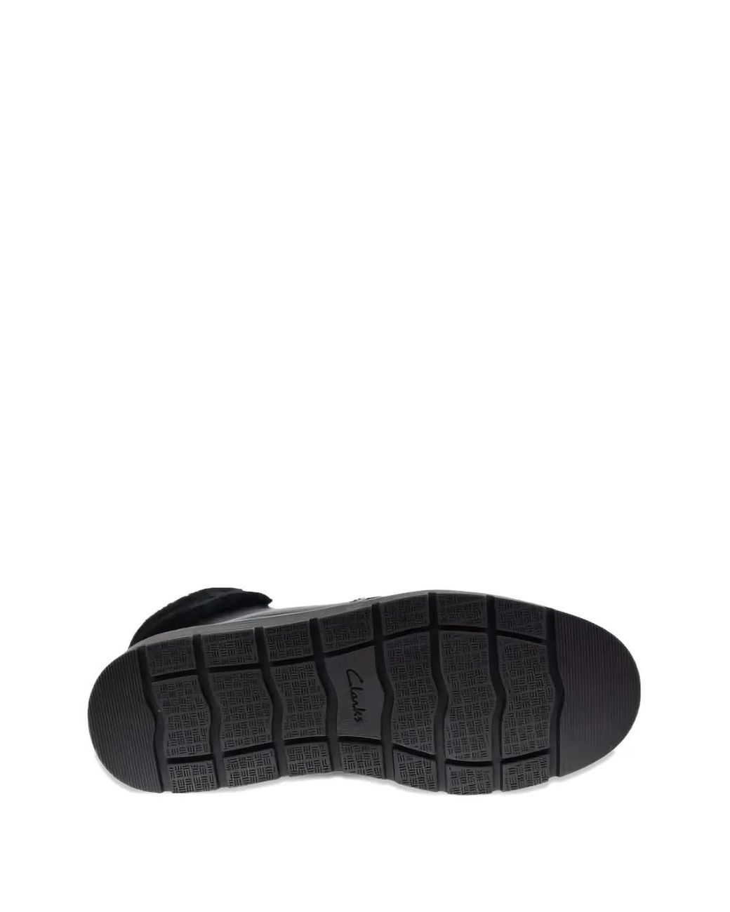 Clarks Black Andie Go Fur Lace-Up Boots