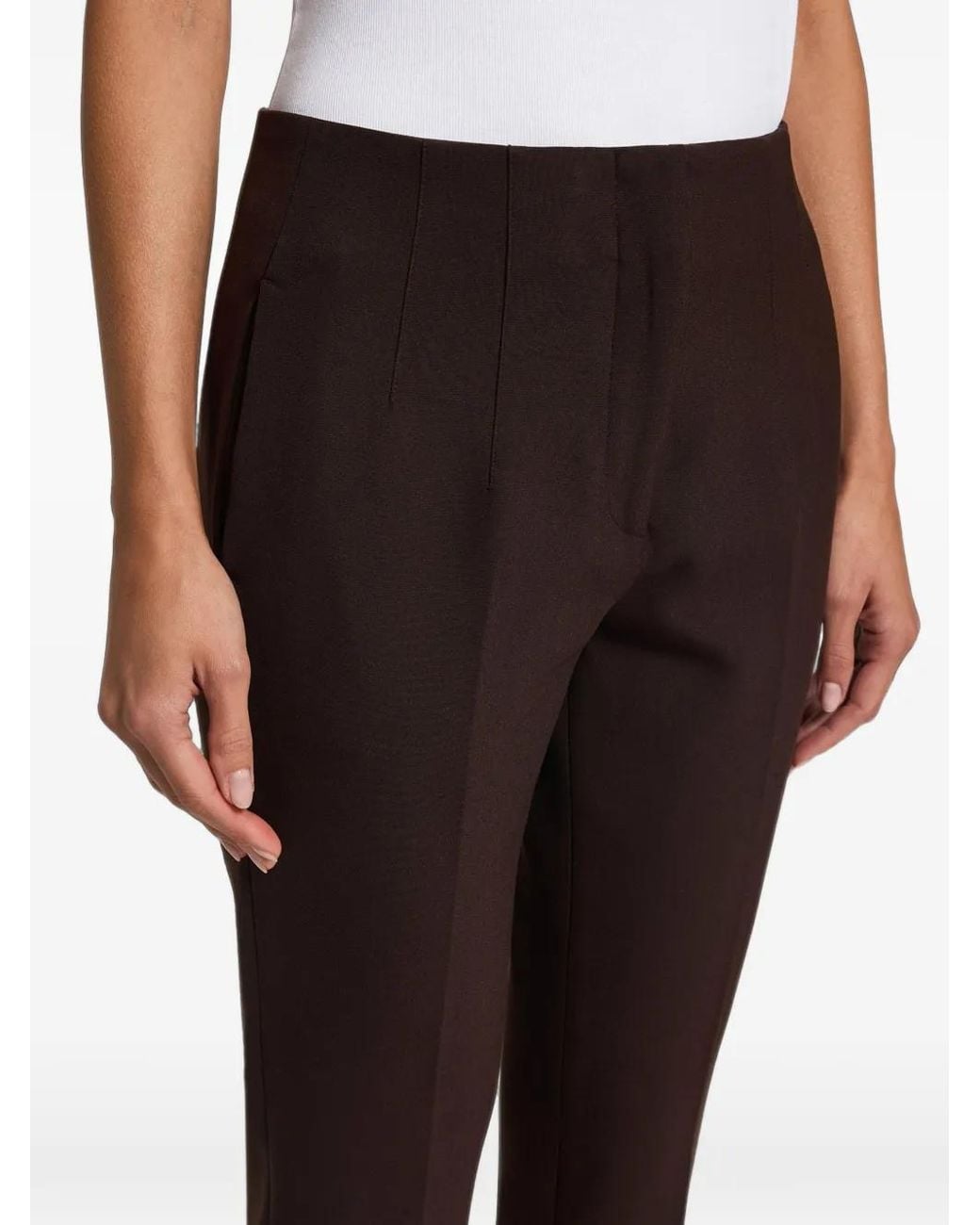 Peserico Brown Cropped Trousers