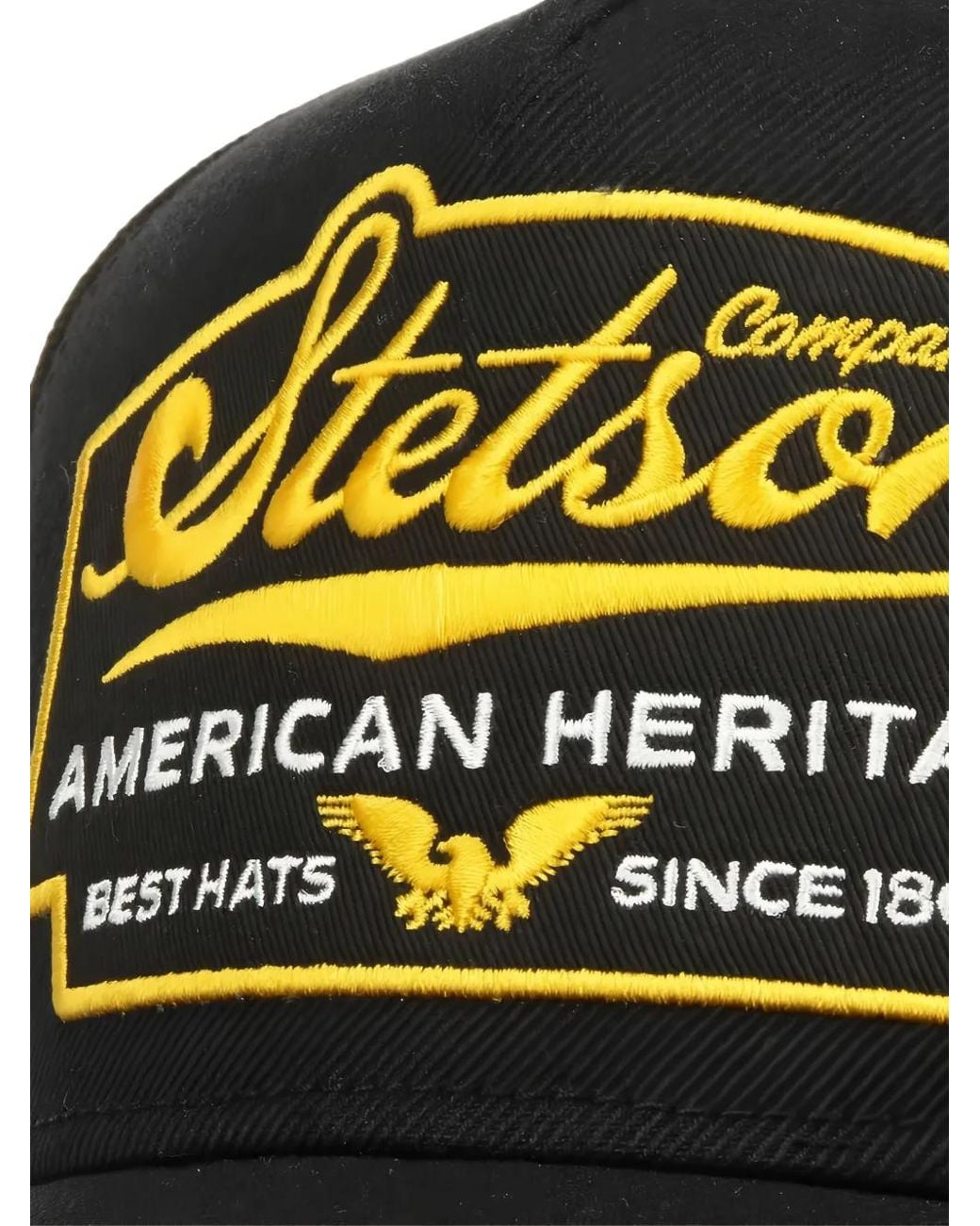 Stetson Black Since 1865 Logo-Patch Trucker Cap
