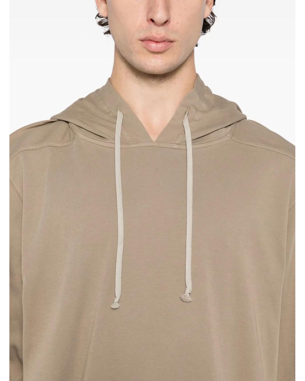 Rick Owens Natural Cotton Hoodie for men