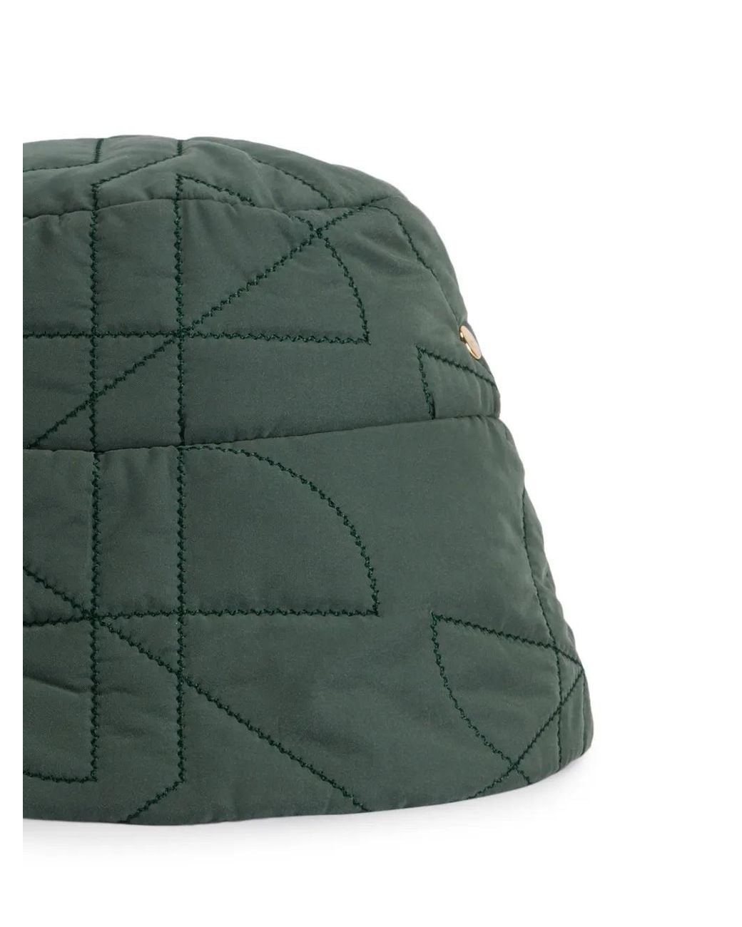 Patou Green Quilted Bucket Hat