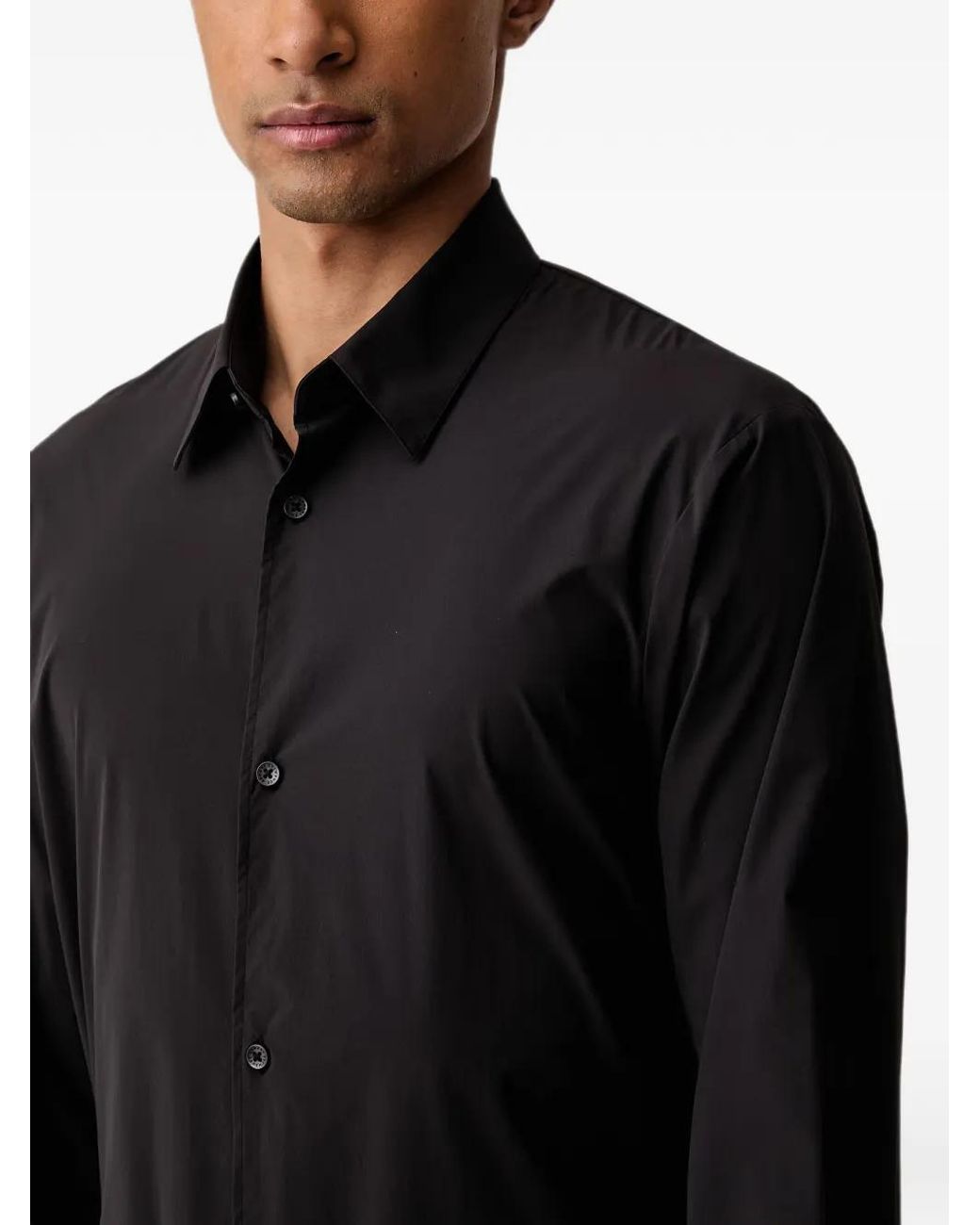 ARMANI EXCHANGE Black Long-Sleeve Button-Up Shirt for men