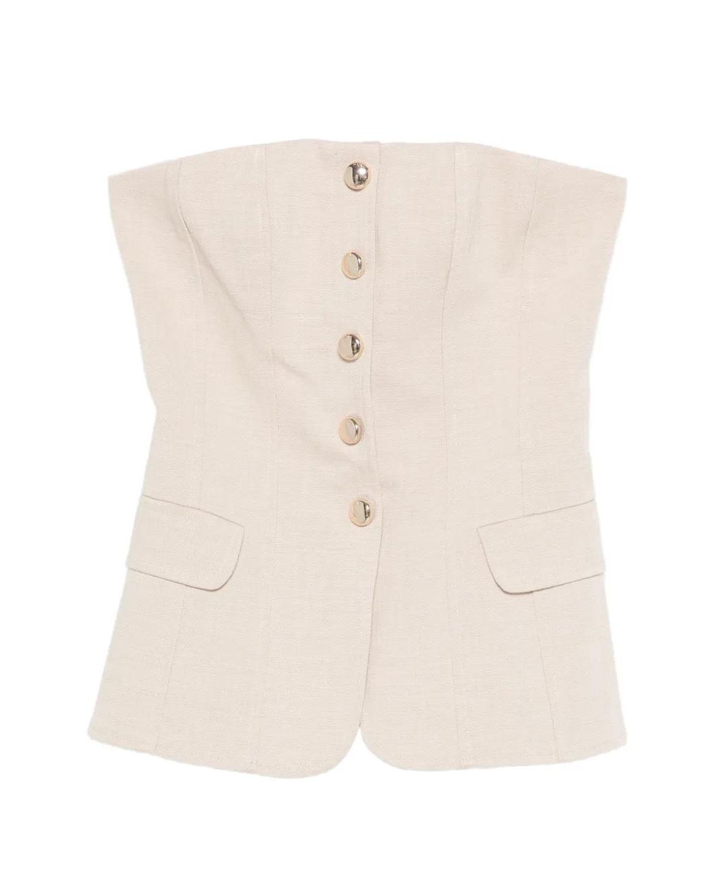Maje Natural Tailored Bustier Top