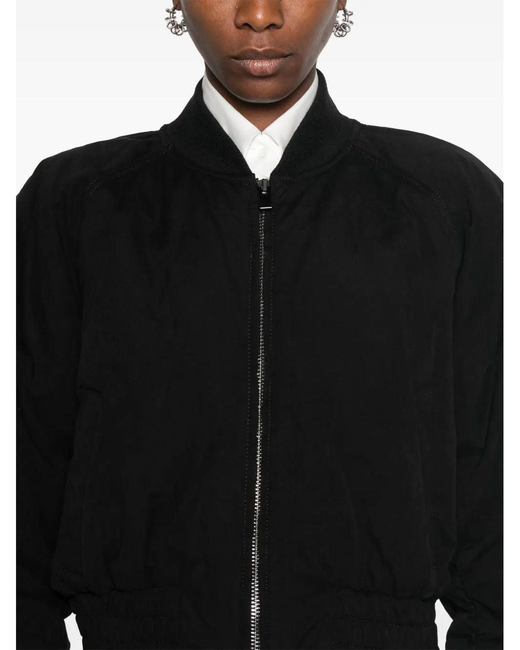 ANDAMANE Black Gefütterte Bomberjacke
