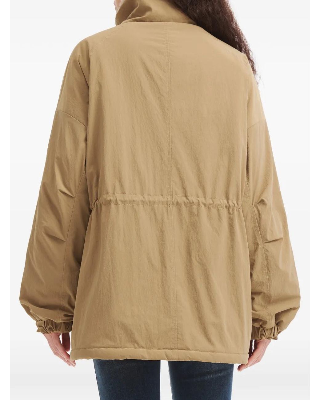B+ AB Natural Faux-Fur Trim Jacket