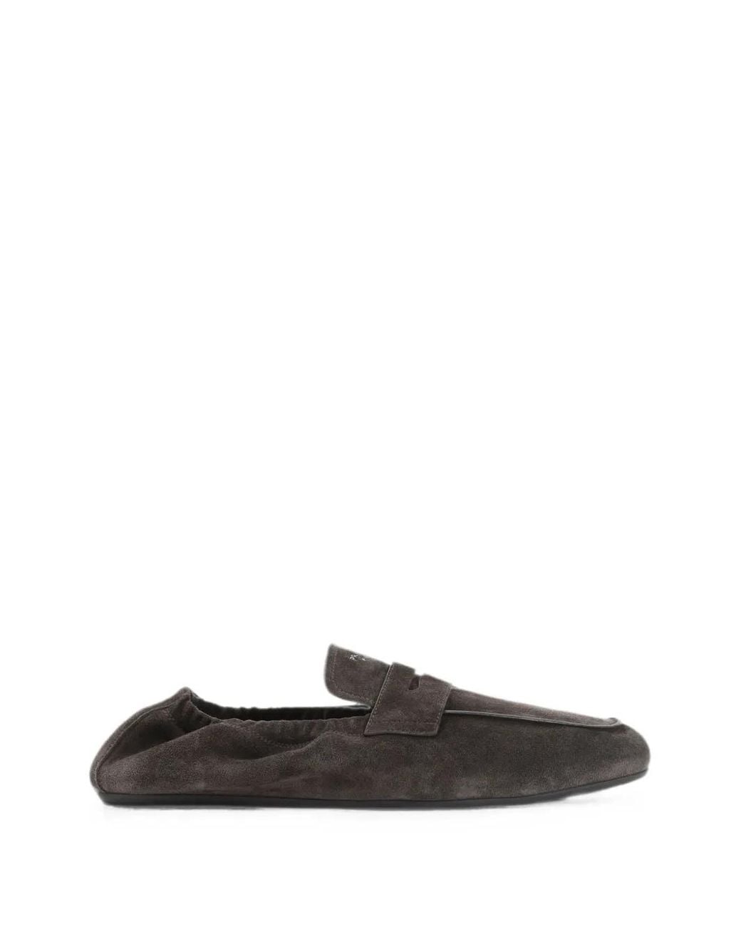 Prada White Suede Penny Loafers for men