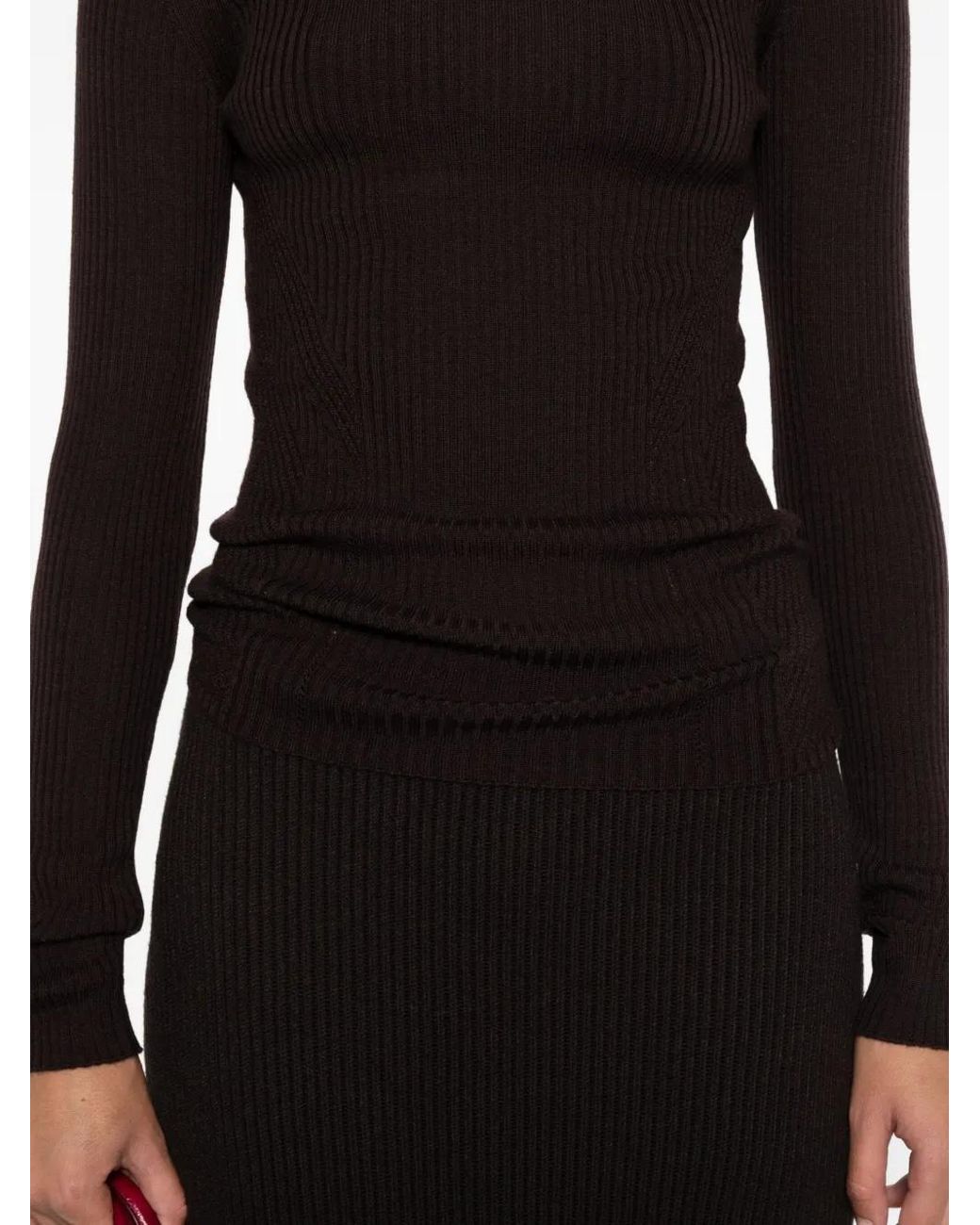 Twinset Black Ribbed-Knit Jumper
