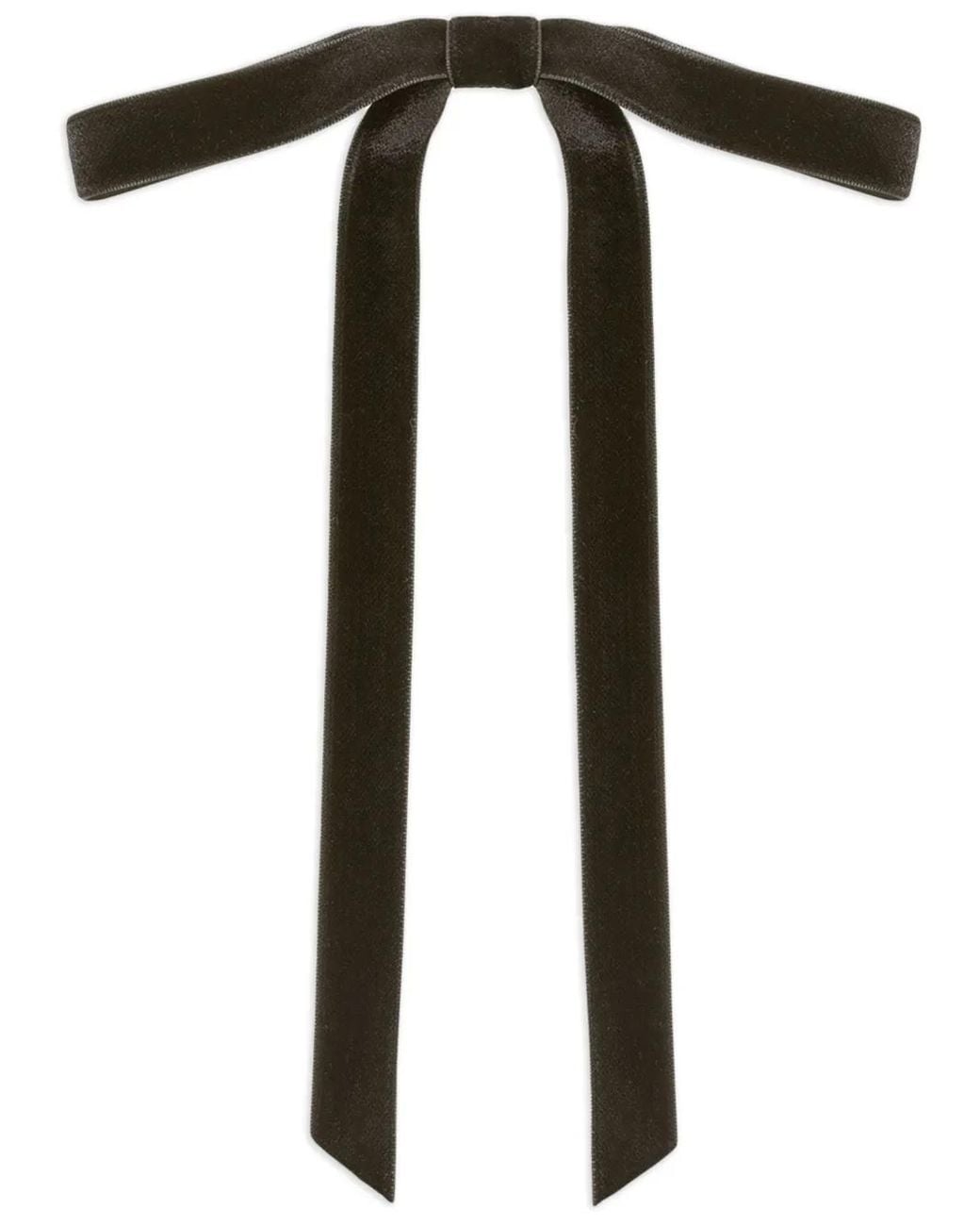 Jennifer Behr Black Aida Velvet Bow-Barrette