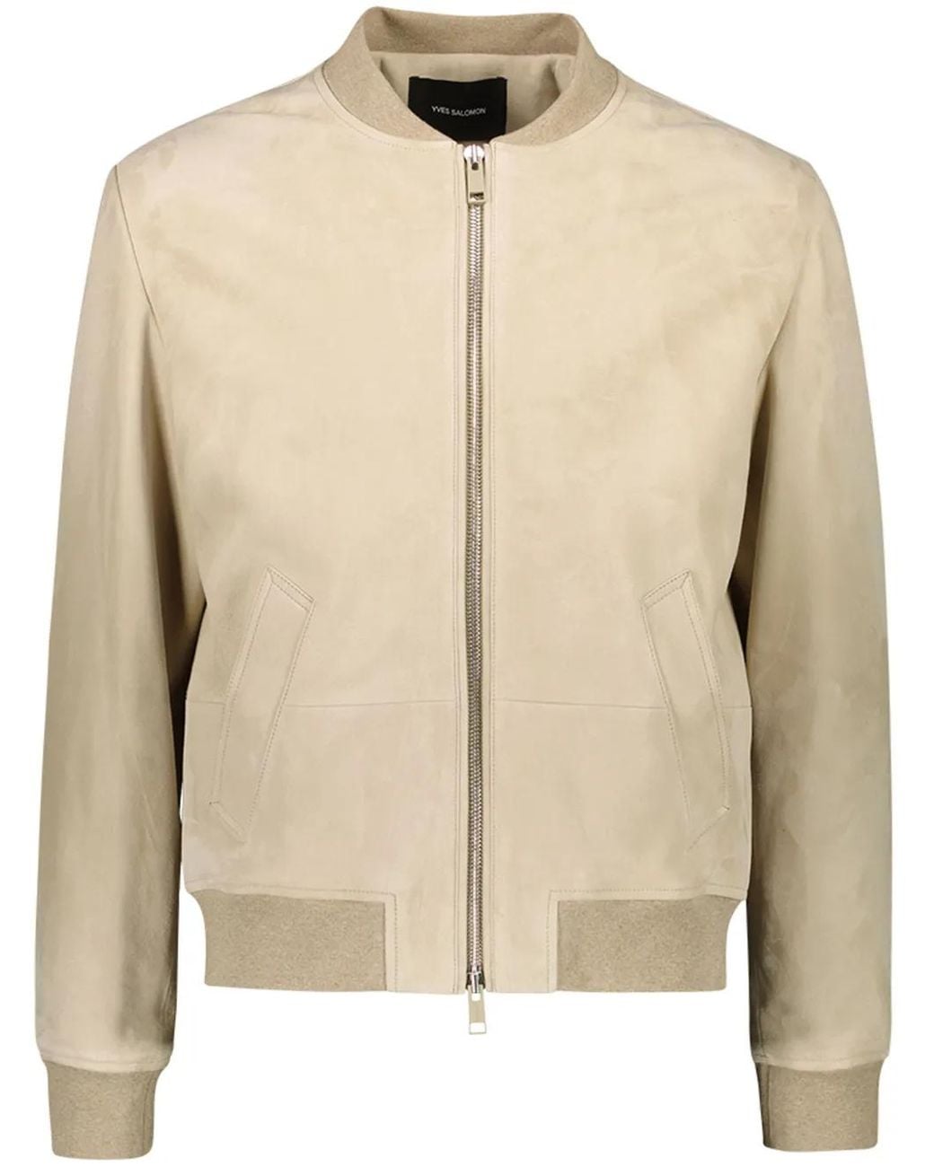 Yves Salomon Natural Suede Varsity Jacket for men
