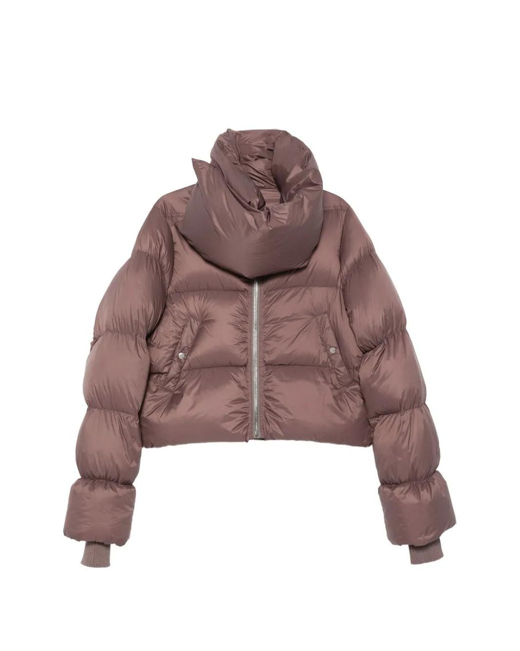 Rick Owens Brown Funnel-Neck Jacket