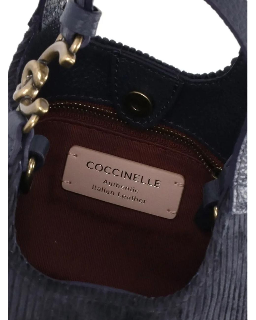 Coccinelle Blue Corduroy-Effect Tote Bag