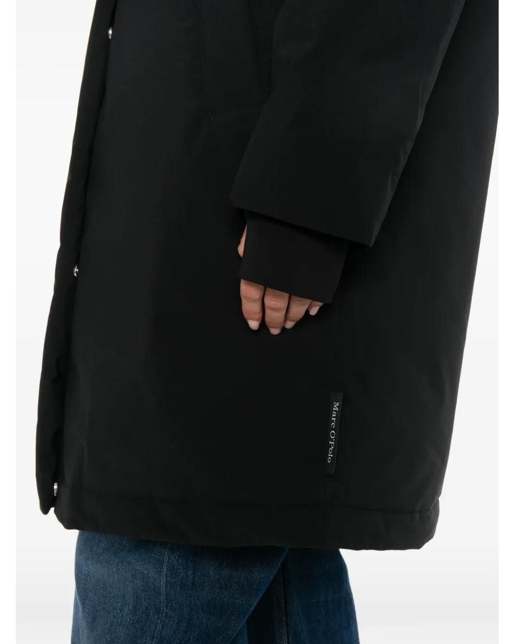 Marc O' Polo Black Hooded Padded Coat