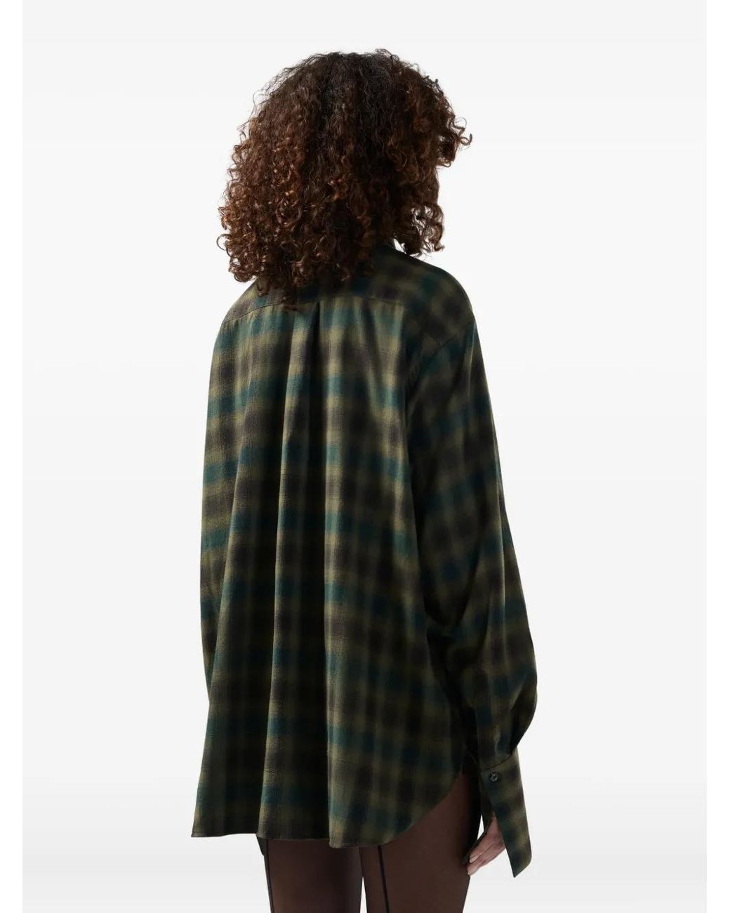 Gcds Green Check Long-Sleeved Top