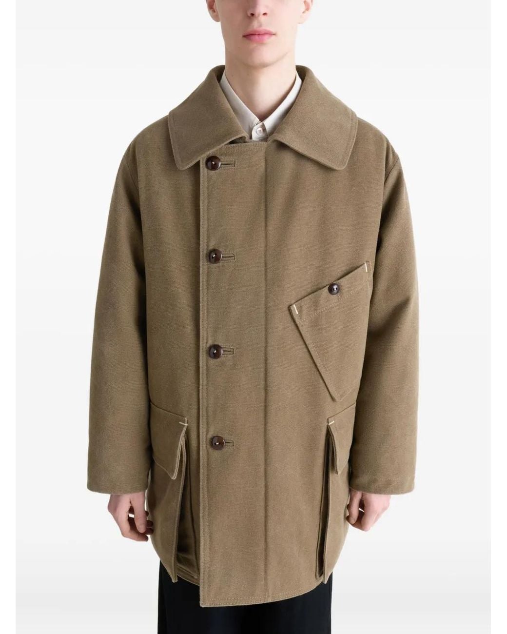 Lemaire Natural Shearling-Collar Parka for men
