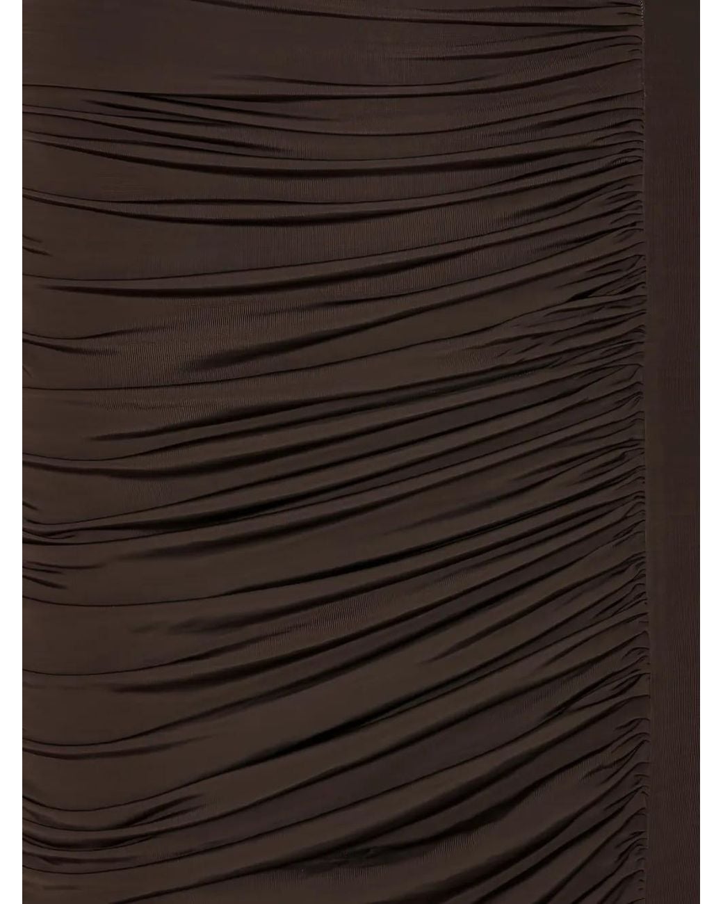 ROTATE BIRGER CHRISTENSEN Brown Asymmetrical Sleeveless Dress