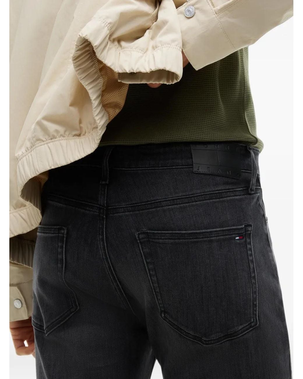 Tommy Hilfiger Black Faded-Effect Jeans for men