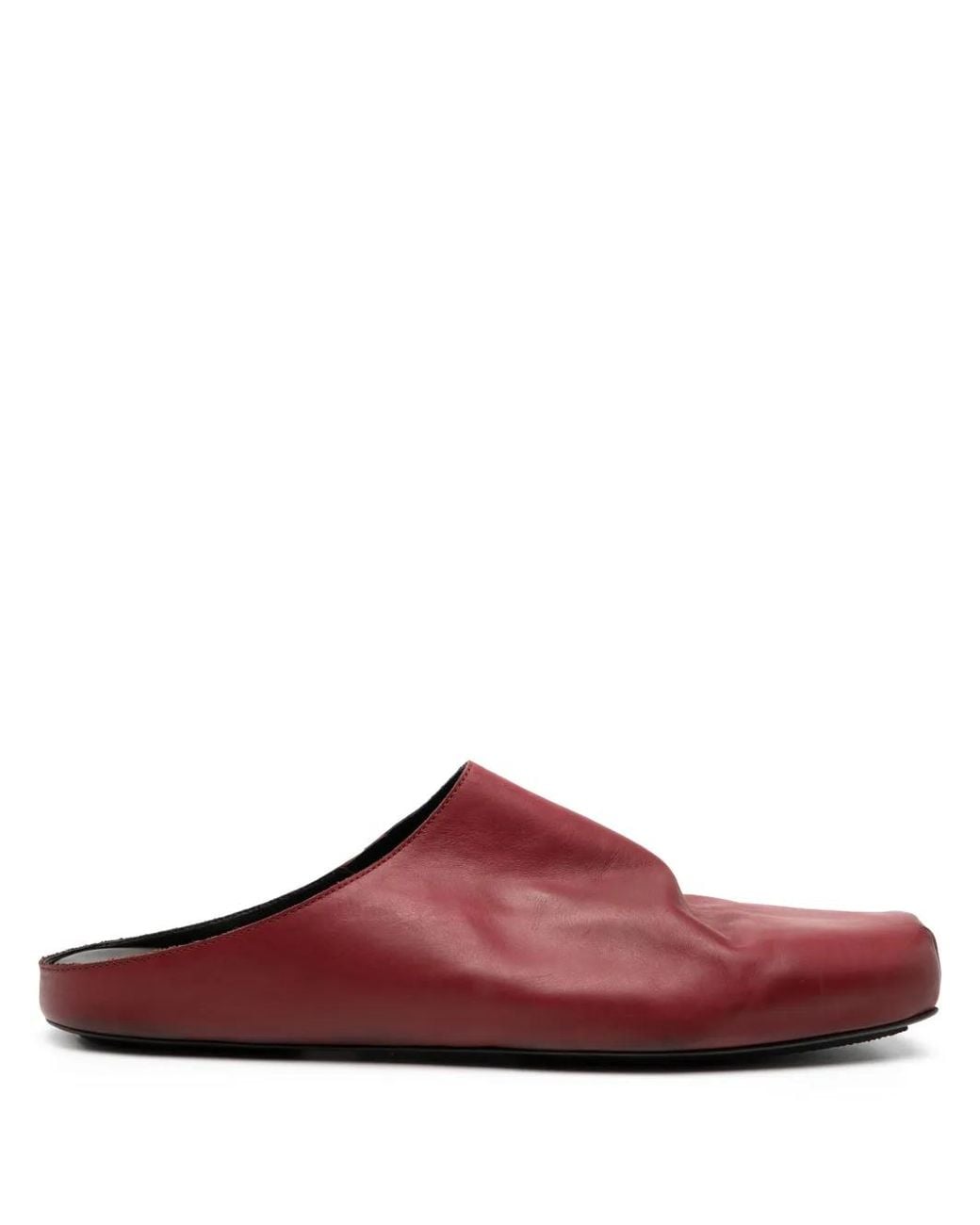 Uma Wang Slipper Mit Eckiger Kappe in Red für Herren