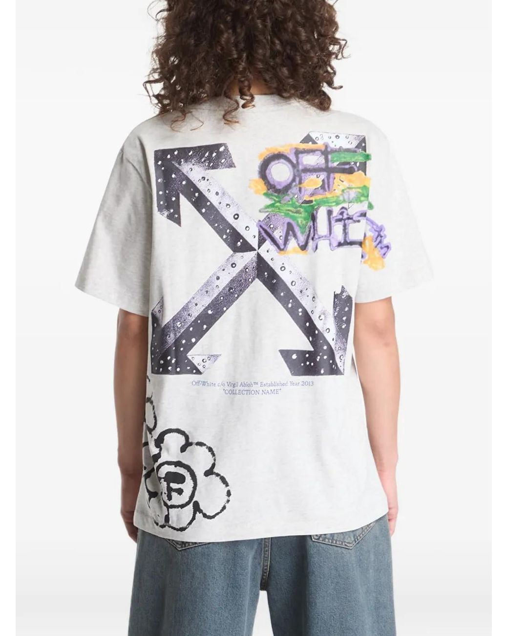 Off-White c/o Virgil Abloh White Metal Flowers Arrows T-Shirt