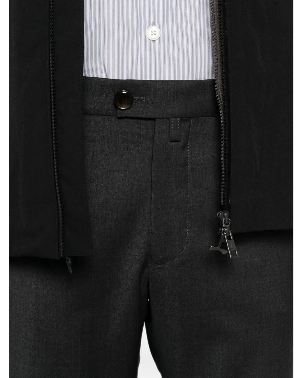 Berwich Black Logo-Patch Straight-Leg Trousers for men