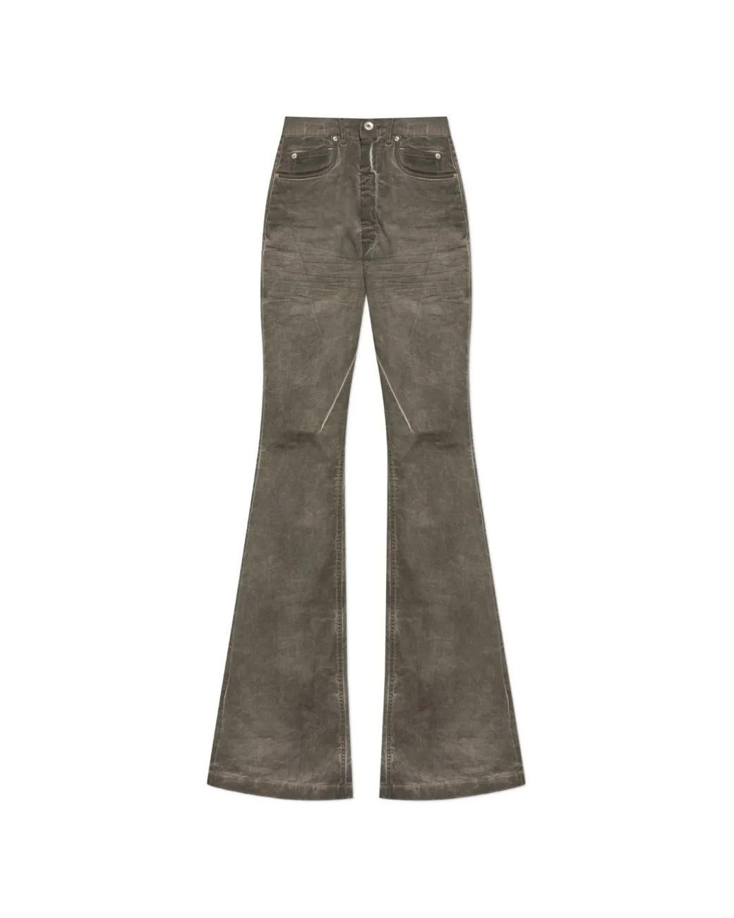 Rick Owens Gray Flared-Leg Jeans
