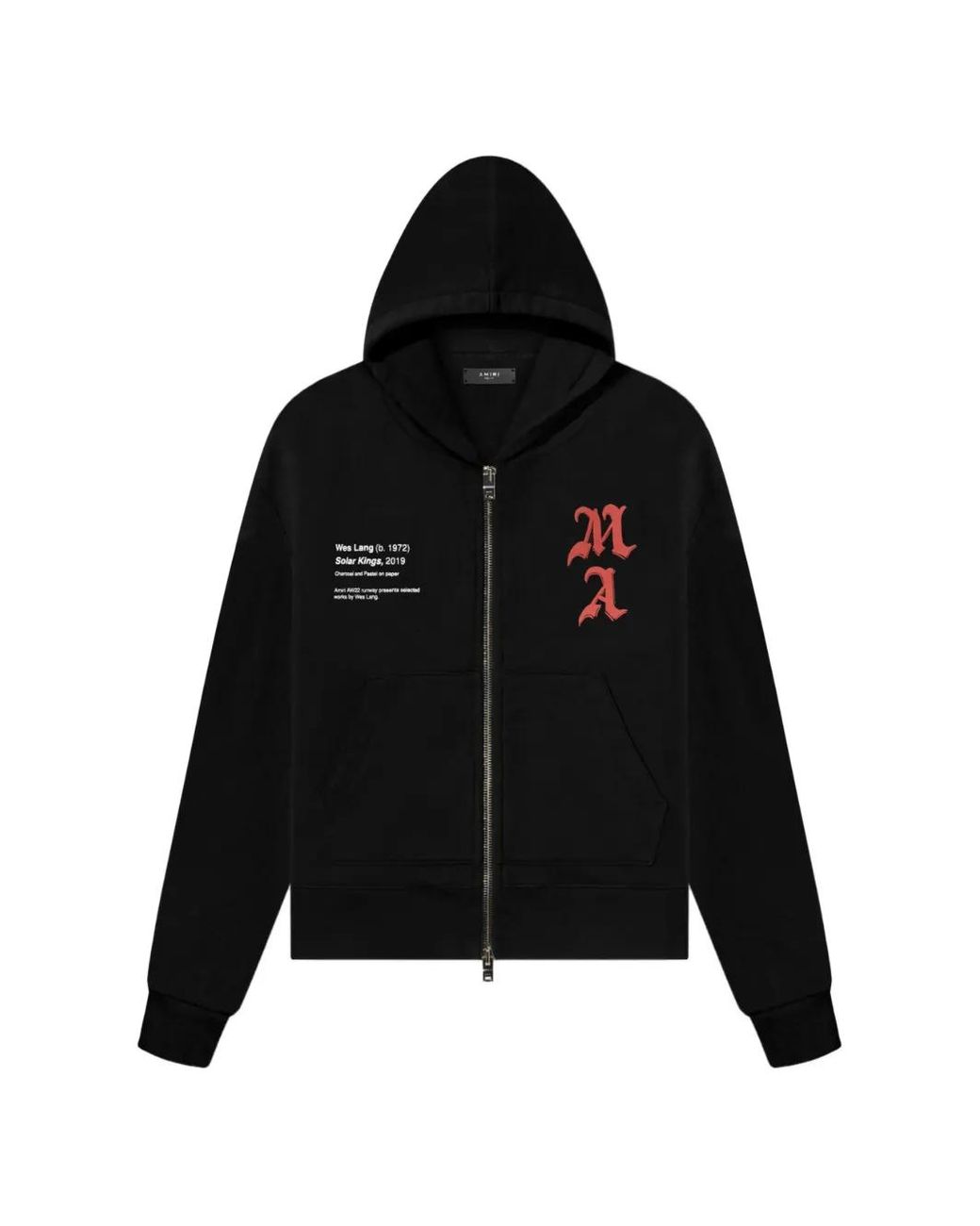 Amiri Black Wes Lang Solar Kings Hoodie for men