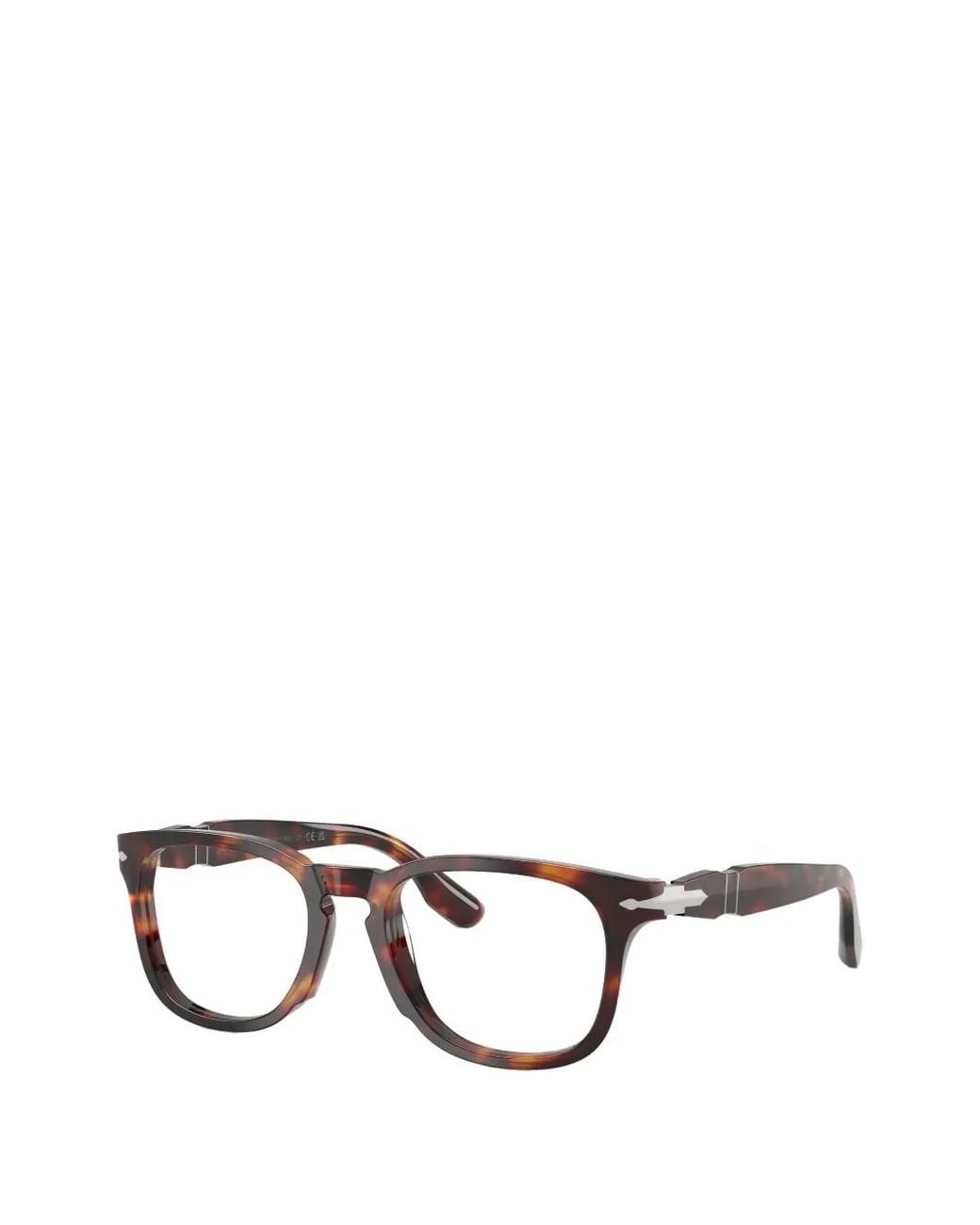 Persol Brown Tortoiseshell-Effect Square-Frame Glasses