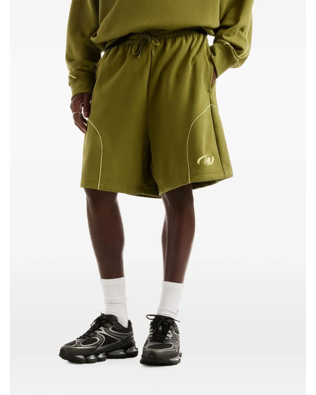 New Balance Green Short Trackside French 7 Po for men