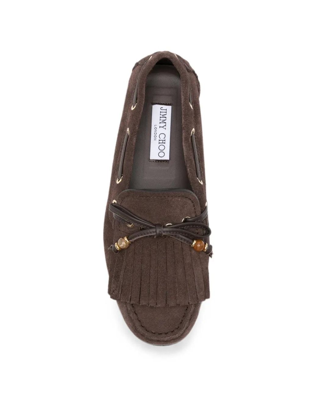 Jimmy Choo Brown Manon F Fringe-Detail Loafers