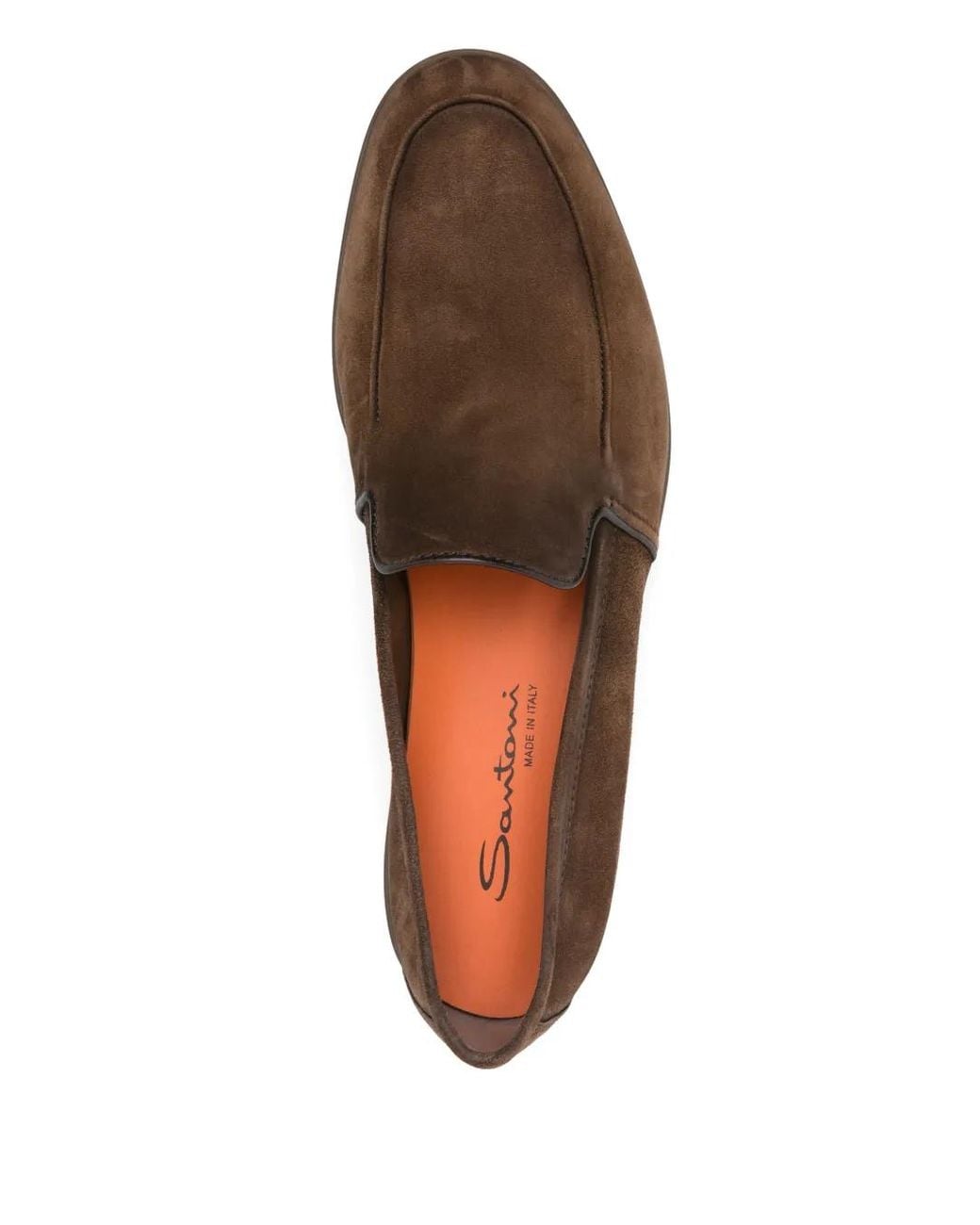 Santoni Brown Malibu Moccasin for men