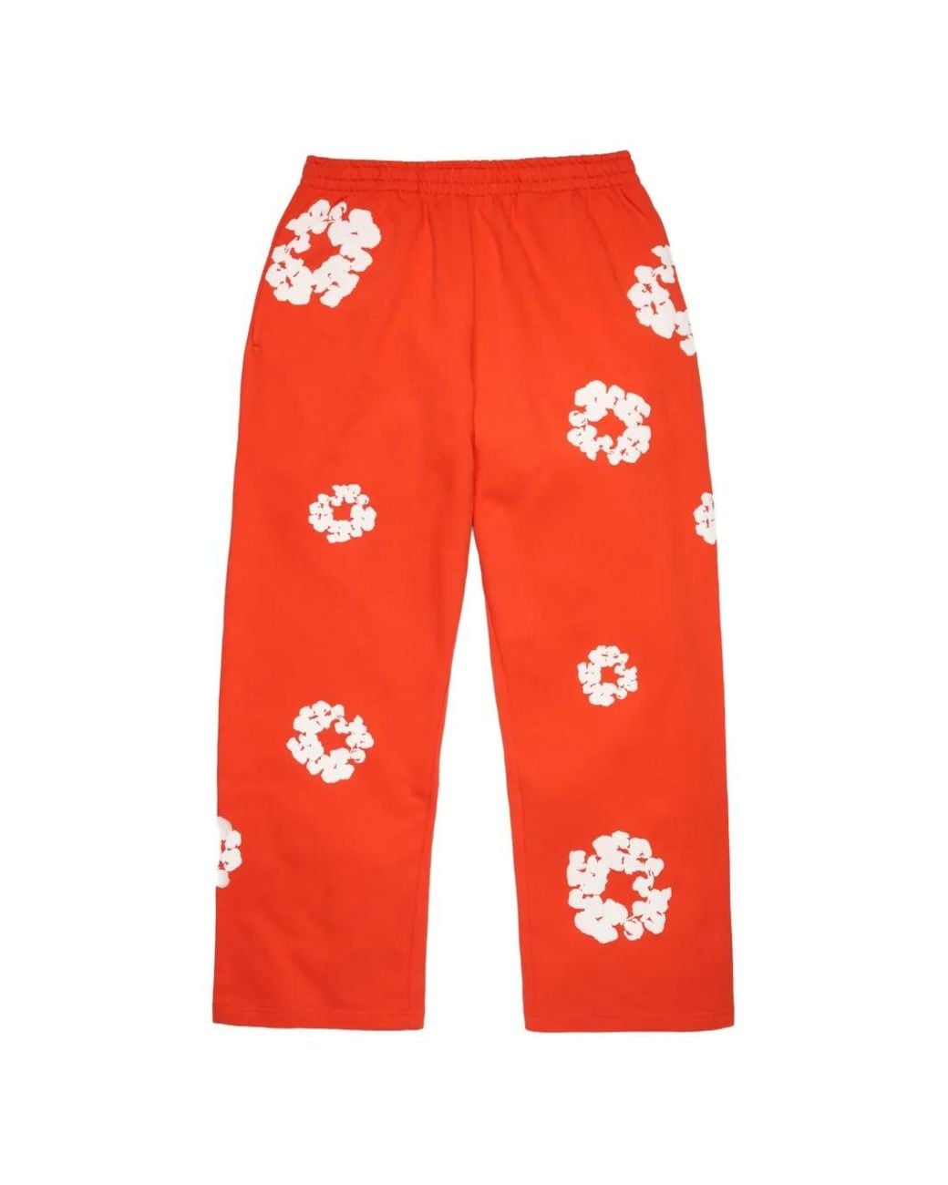 DENIM TEARS Red Floral-Print Track Pants for men