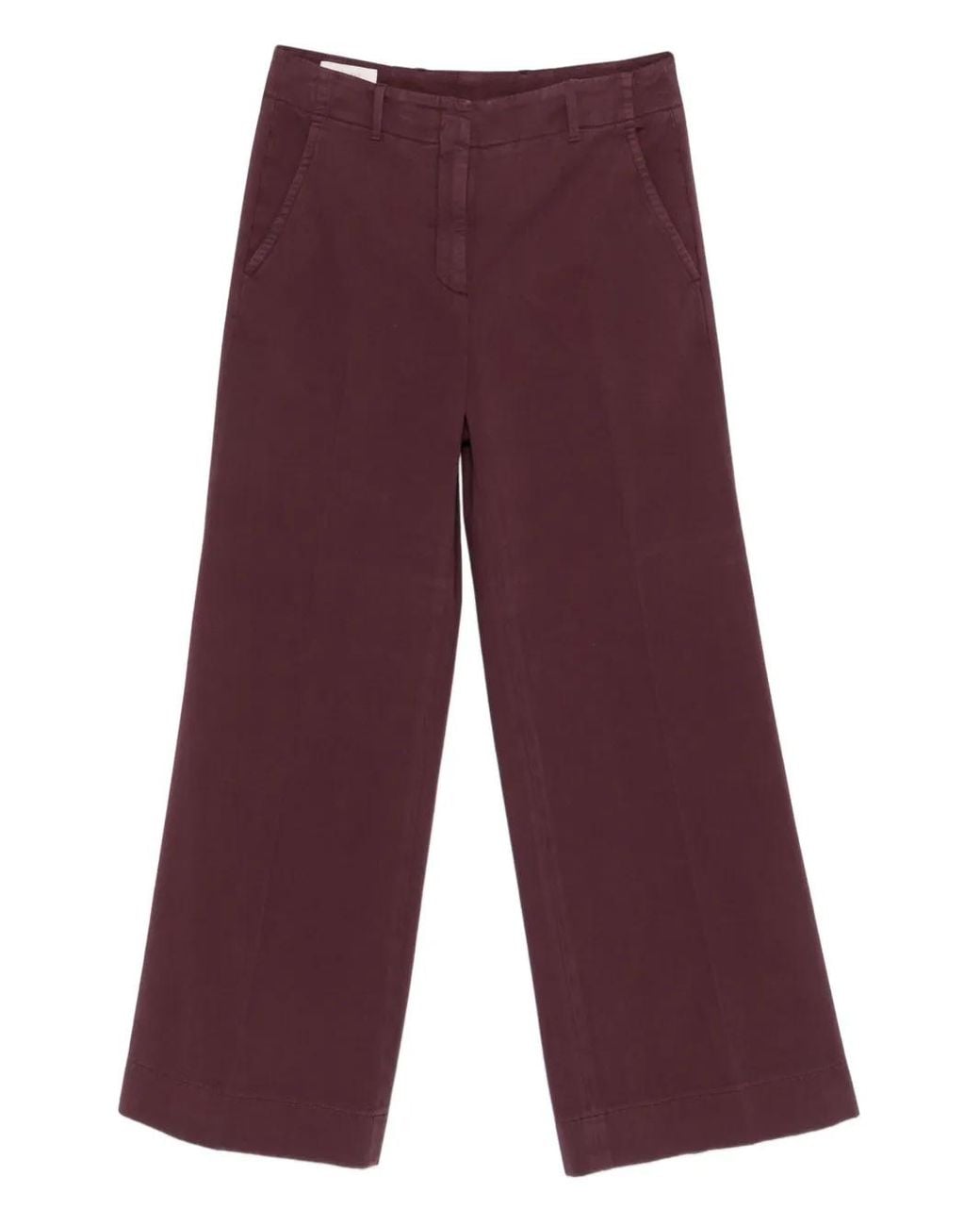 Incotex Red Wide-Leg Trousers