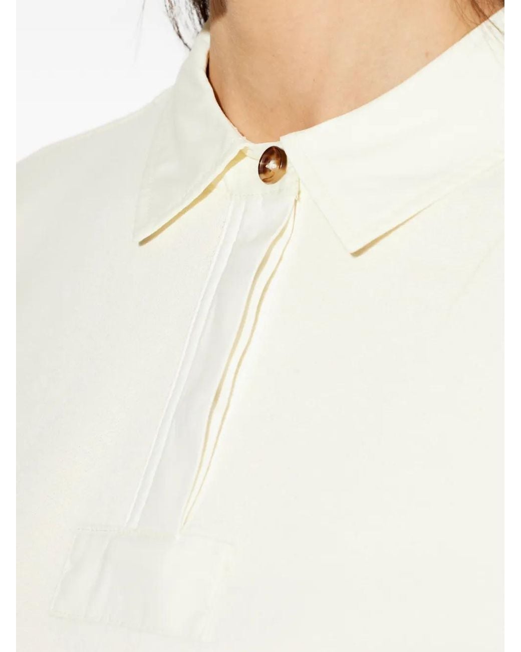 Rag & Bone White Polo-Collar Sweater