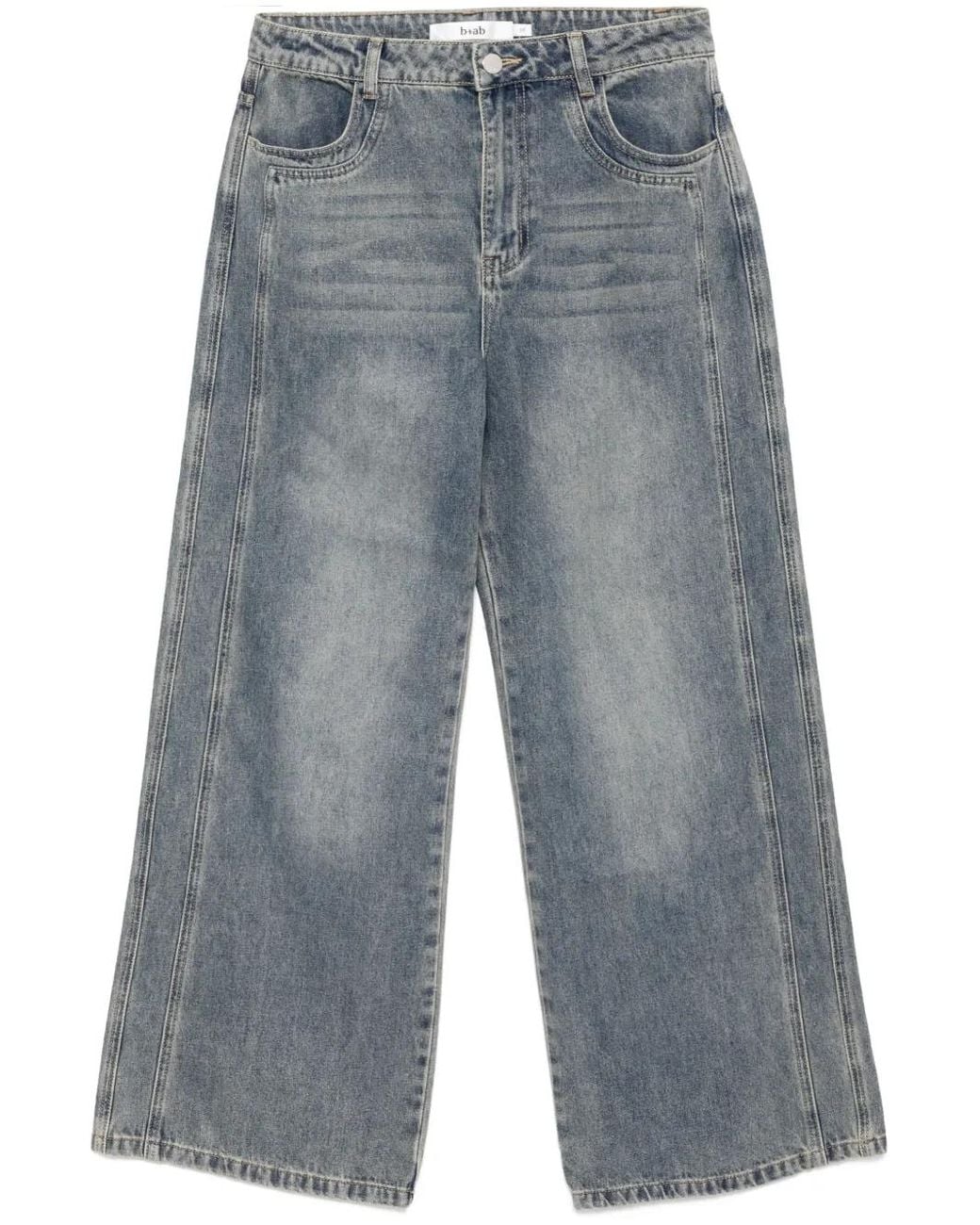 Jeans Con Design A Inserti di B+ AB in Blue