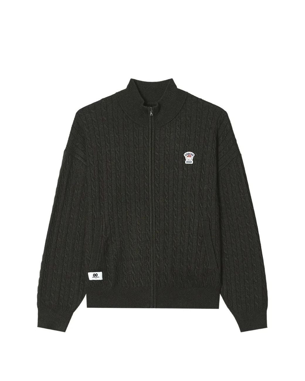 Chocoolate Kabelgebreid Vest in het Black voor heren