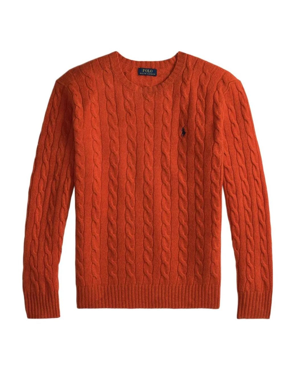 Polo Ralph Lauren Red Pull En Maille Torsadée for men