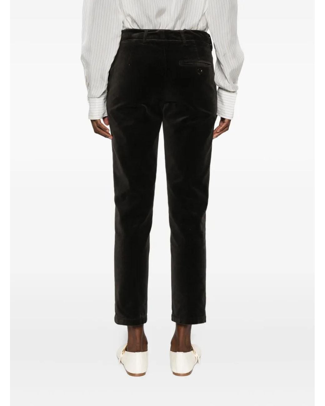 Aspesi Black Mod.0107 Velvet Pocket Trousers