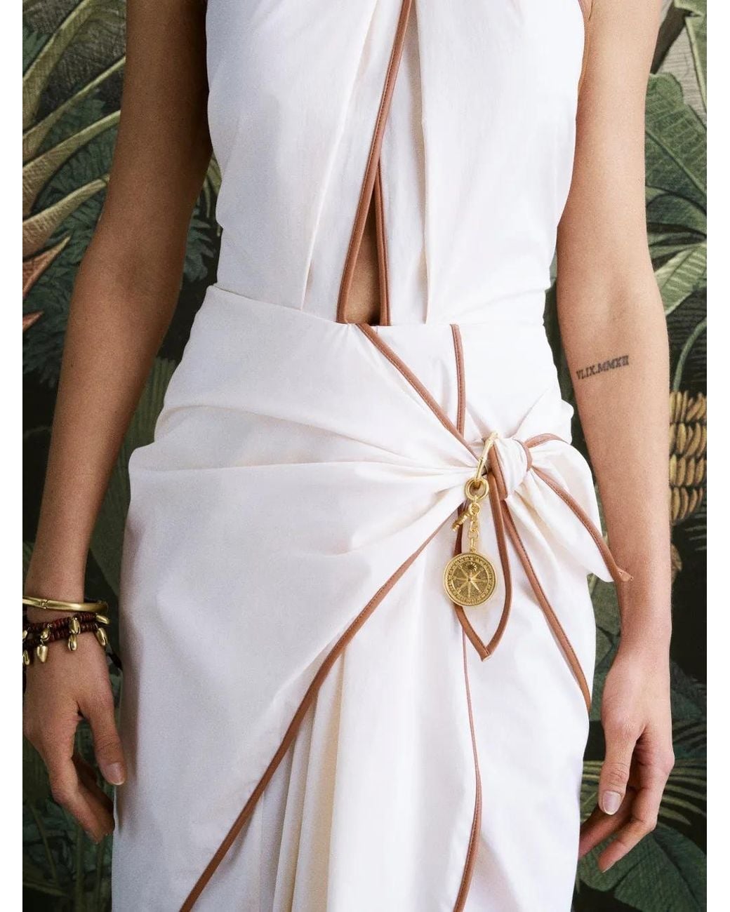 Johanna Ortiz White Centro Del Cielo Midi Dress
