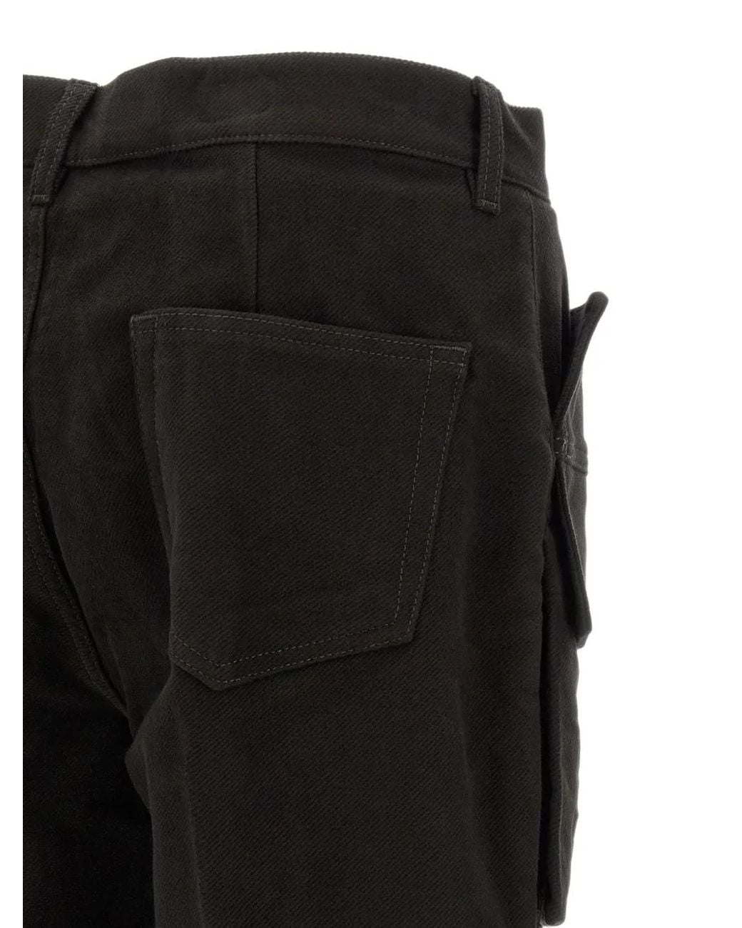 Rick Owens Black Cargo Bolan Cutoffs Trousers for men
