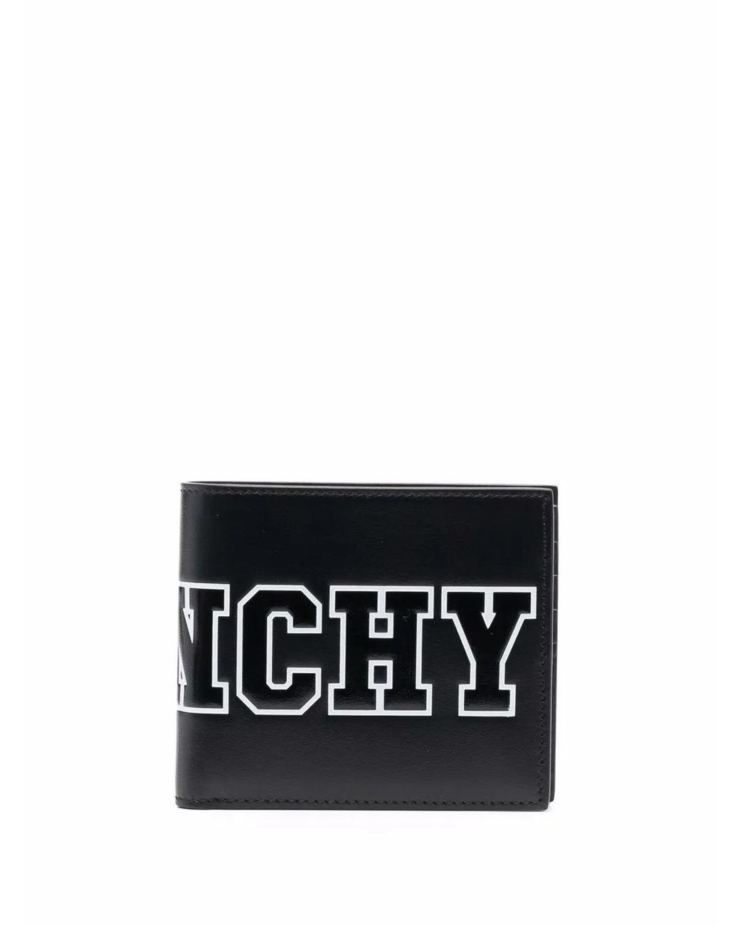 Givenchy Black Logo-Print Bifold Wallet for men