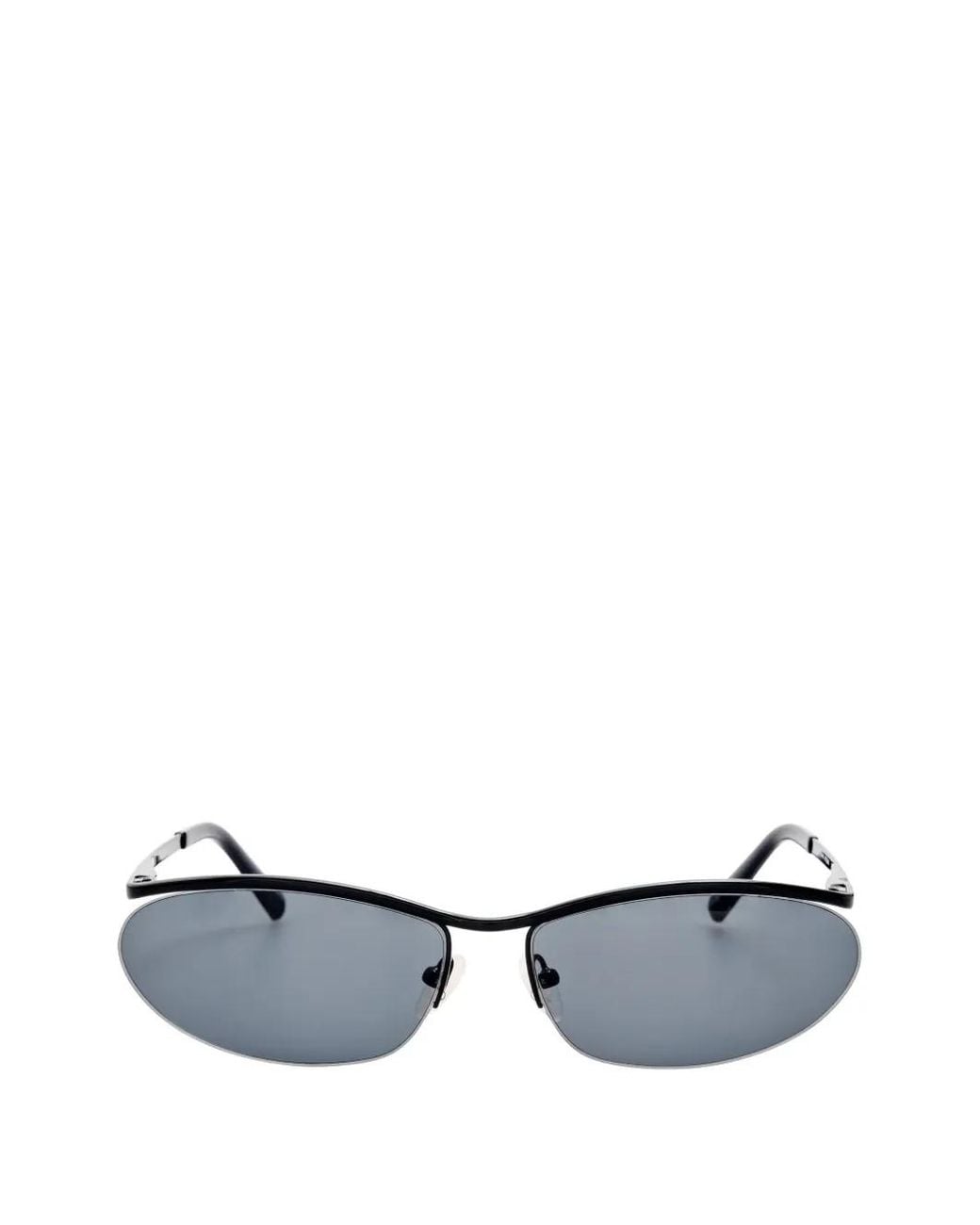 The Attico Blue Charlotte Oval-Frame Sunglasses