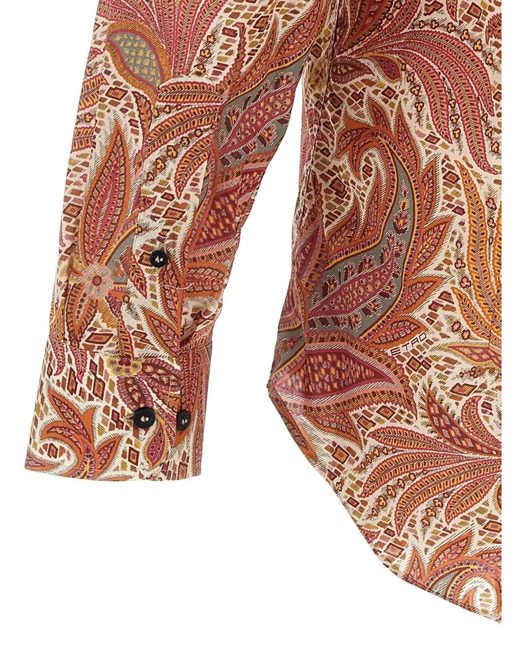 Etro Orange Shirt Roma for men