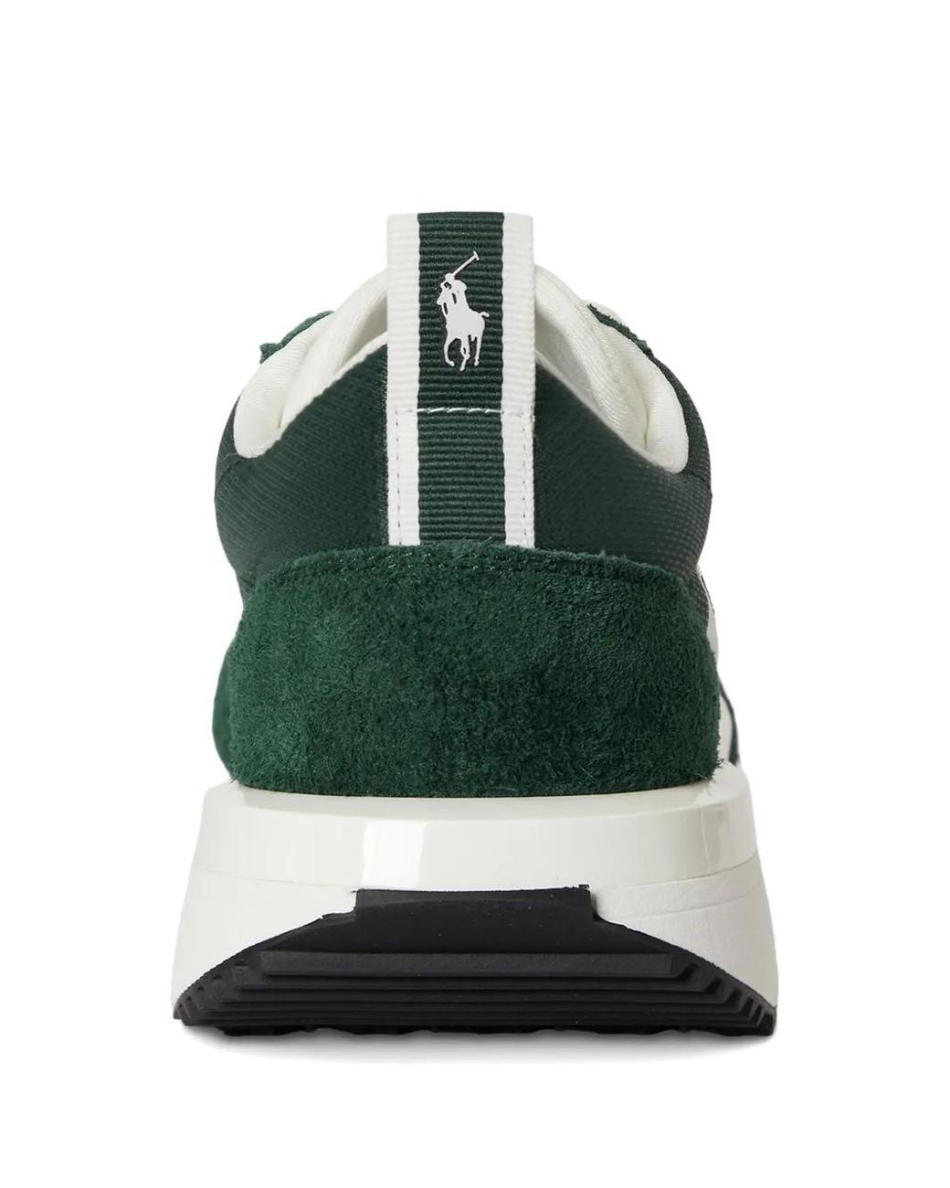 Polo Ralph Lauren Green Train 89 Logo Stripe Sneakers for men