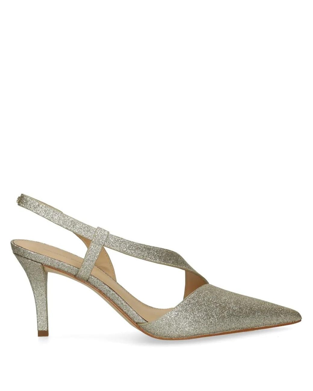 MICHAEL Michael Kors Metallic Calf Leather 'Jaida' Slingback