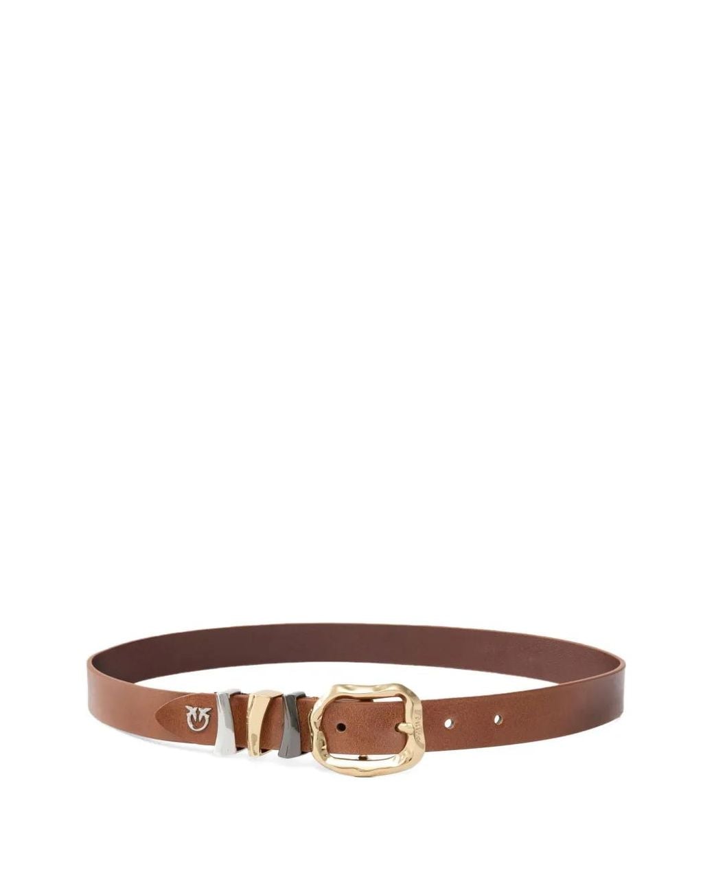 Pinko Leather Buckle Belt in White | Lyst display picture 2