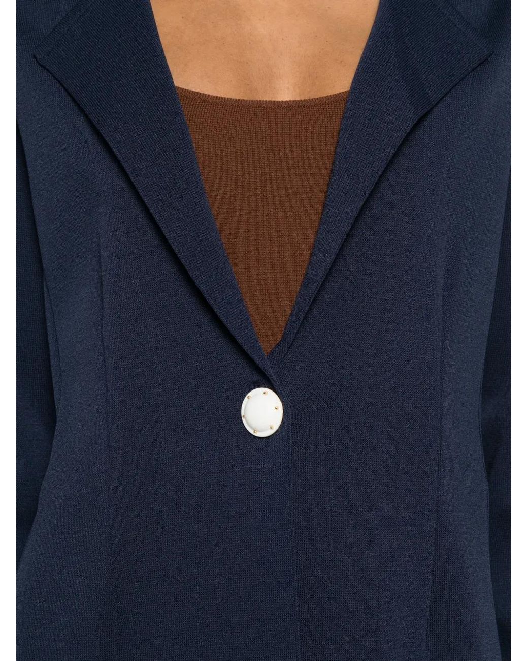 Neera Blue Button Blazer