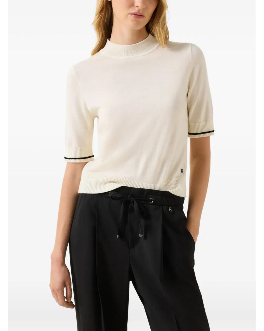Bogner White Antonia Knitted T-Shirt