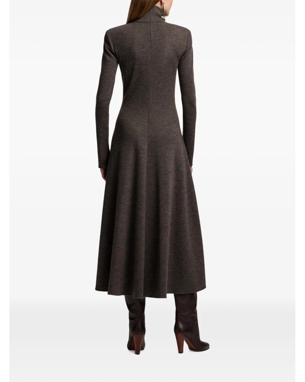 Ralph Lauren Brown Emmerson Midi Dress