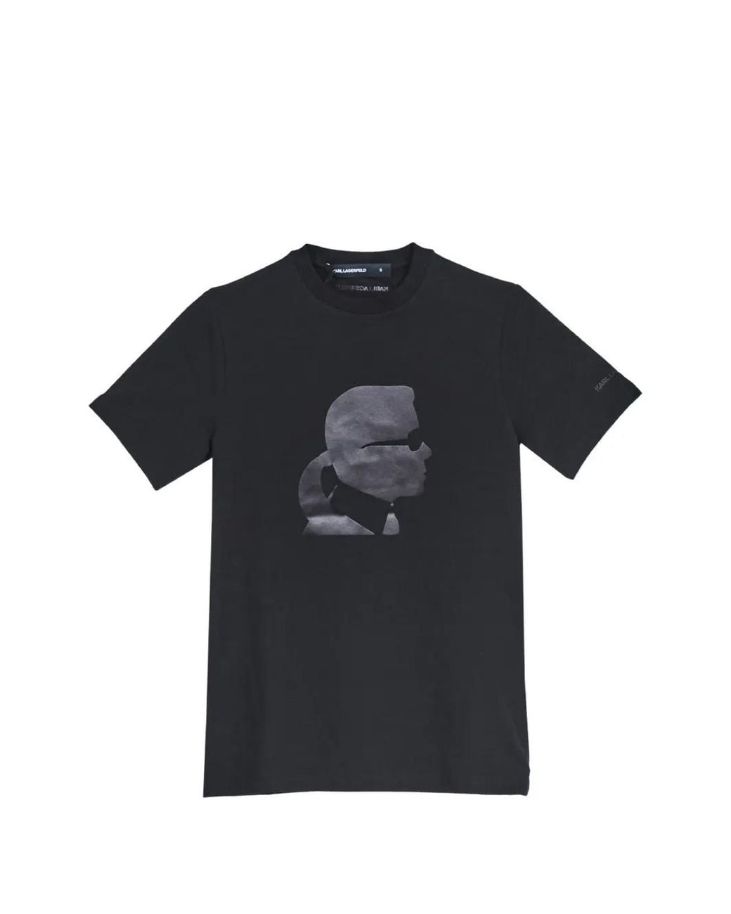 Karl Lagerfeld Black Kameo-Print T-Shirt for men